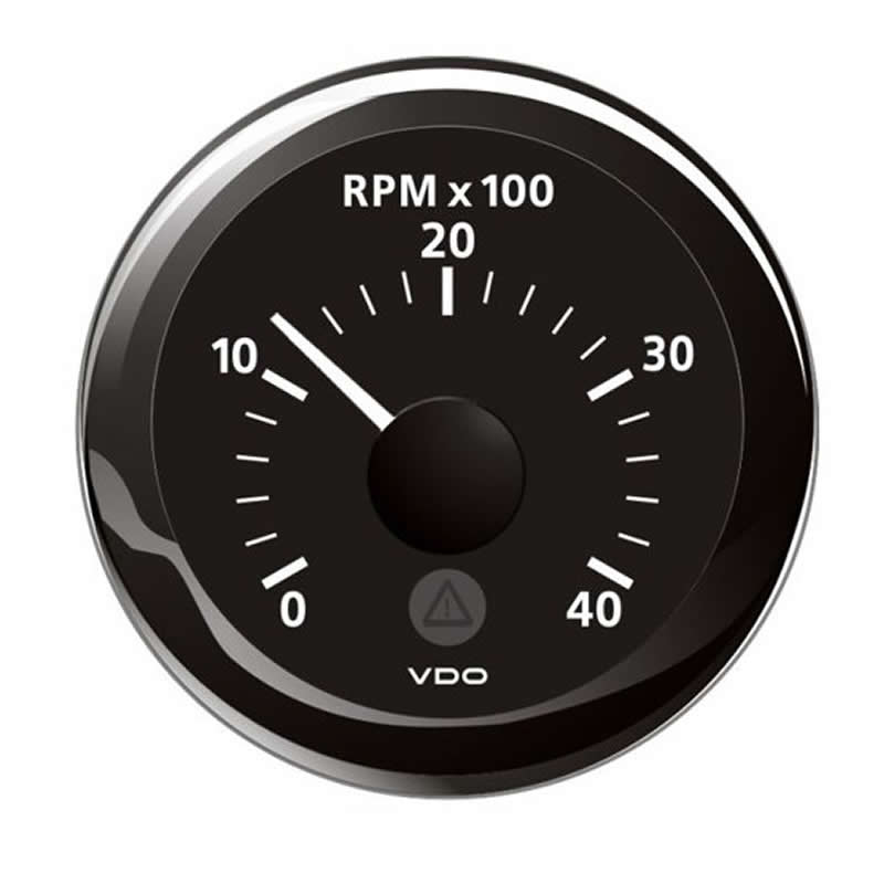 VDO ViewLine Tachometer 4.000 RPM Black 52mm